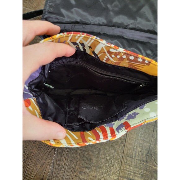 Vera Bradley Saddle Bag Crossbody Purse Painted Feathers - Picture 5 of 10